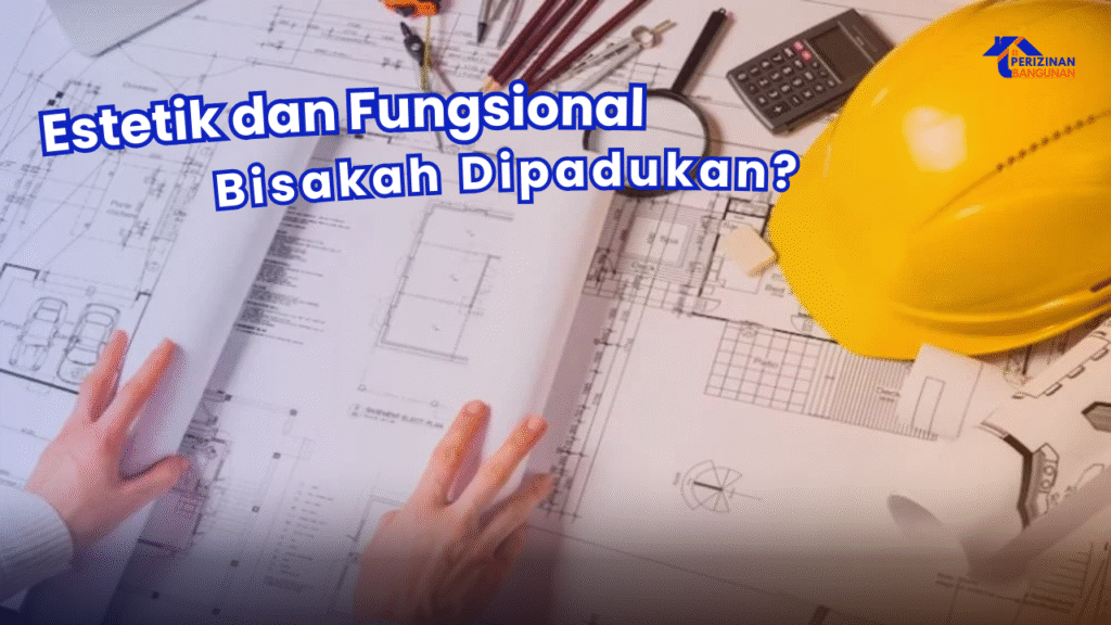 Ilustrasi Desain Arsitektur yang menggabungkan estetik dan fungsional