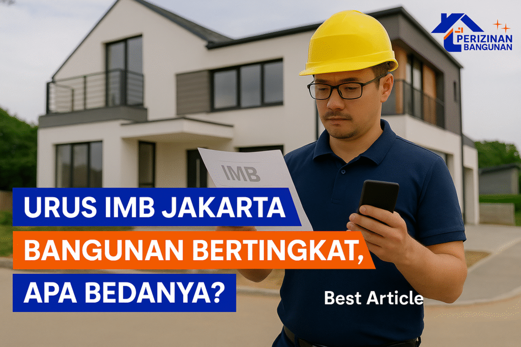 Ilustrasi proses pengurusan IMB Jakarta untuk bangunan bertingkat