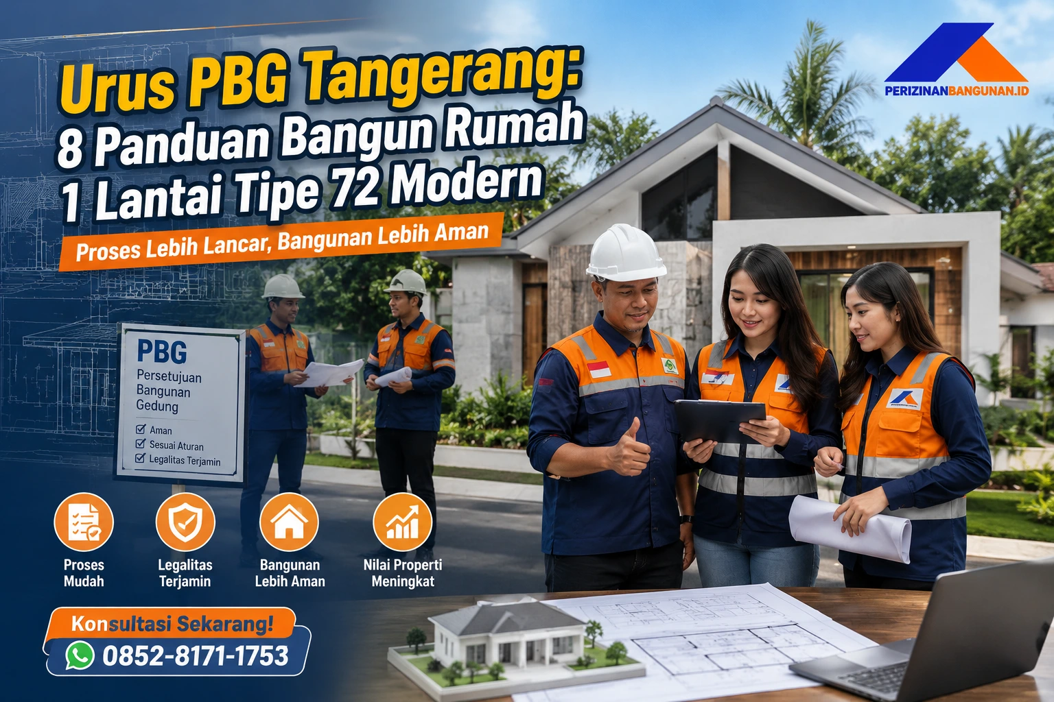 Urus PBG Tangerang: 8 Panduan Bangun Rumah 1 Lantai Tipe 72 Modern agar Proses Lebih Lancar! Best  Agency